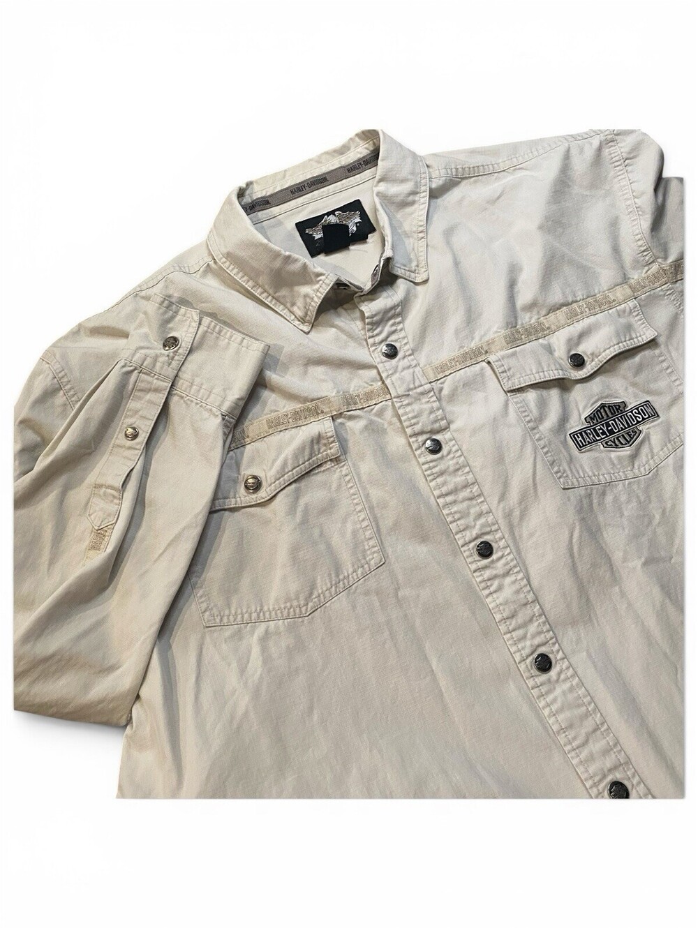 Harley-Davidson Men's 3XL Long Sleeve Motorcycle Snap Button Shirt